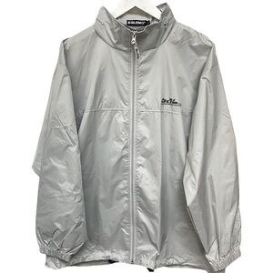 BALENO Jacket Light Gray Windbreaker Size XL Foldable Hood